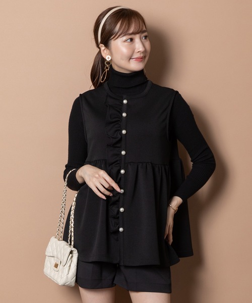 楽天市場】【SALE／70%OFF】ペプラム フリルスリーブ ニット