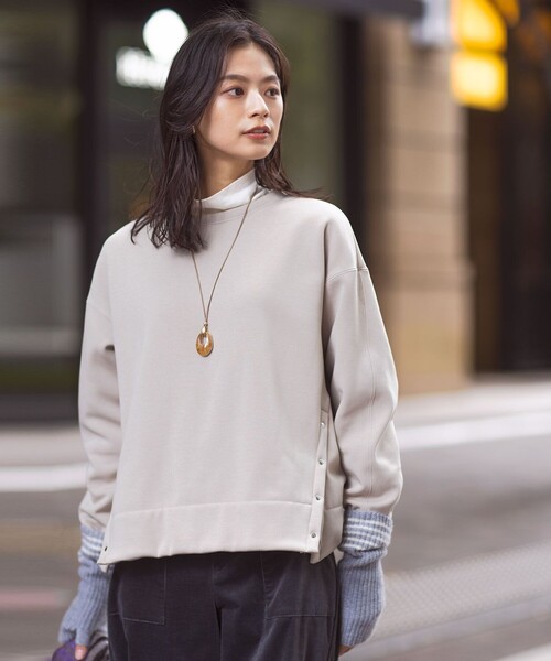 tシャツ ウールジャージー  タートルネック カットソー レディース tシャツ ウールジャージー タートルネック カットソー