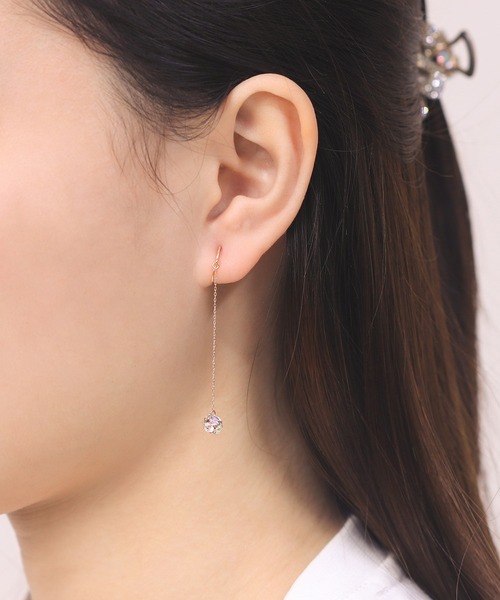 イヤリング K10 ピンクゴールド キュービックジルコニア イヤリング BLOOM/ブルーム レディース_8