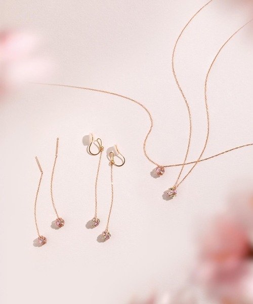 イヤリング K10 ピンクゴールド キュービックジルコニア イヤリング BLOOM/ブルーム レディース_5