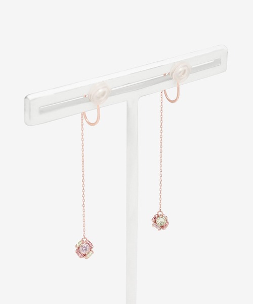 イヤリング K10 ピンクゴールド キュービックジルコニア イヤリング BLOOM/ブルーム レディース_4