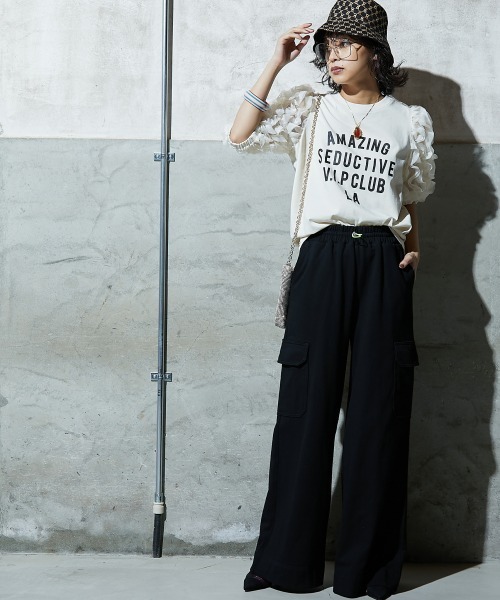 tシャツ TRANOI　パフスリーブカットソー レディース 楽天市場】Tシャツ レディース パフスリーブ 半袖 通販