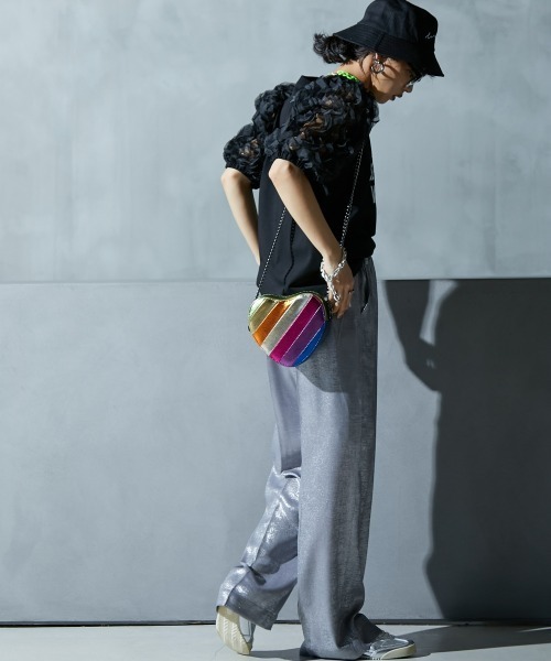 GEVS. tシャツ フリル袖パフスリーブカットソートップス