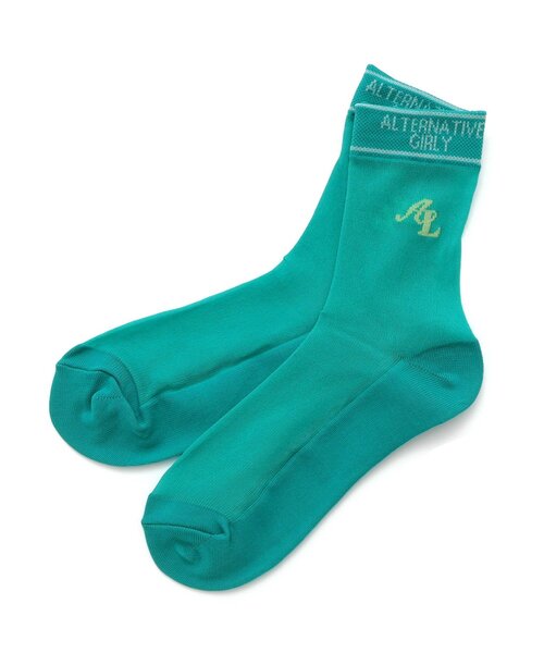 algy（アルジー） 靴下 足口ロゴカラフルシースルーソックス キッズ