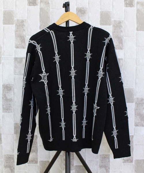 【極美品】HUF BALBED WIRE CARDIGAN ハフ　カーディガン HUF（ハフ） カーディガン バーブッドワイヤー カーディガン BARBED
