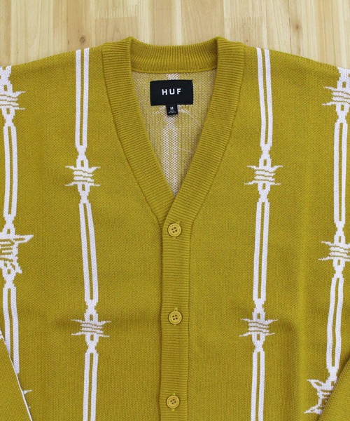 HUF（ハフ） カーディガン バーブッドワイヤー カーディガン BARBED