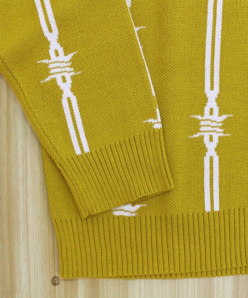 HUF（ハフ） カーディガン バーブッドワイヤー カーディガン BARBED