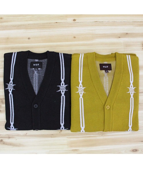 HUF（ハフ） カーディガン バーブッドワイヤー カーディガン BARBED