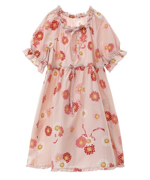 PINK HOUSE チュニック ひな菊コサージュプリントチュニック