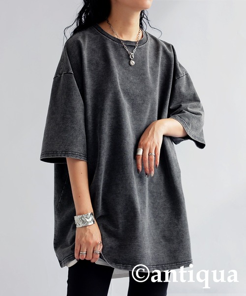 antiqua（アンティカ） antiqua tシャツ 半袖 デニムライクトップス