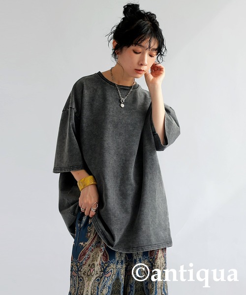 antiqua（アンティカ） antiqua tシャツ 半袖 デニムライクトップス
