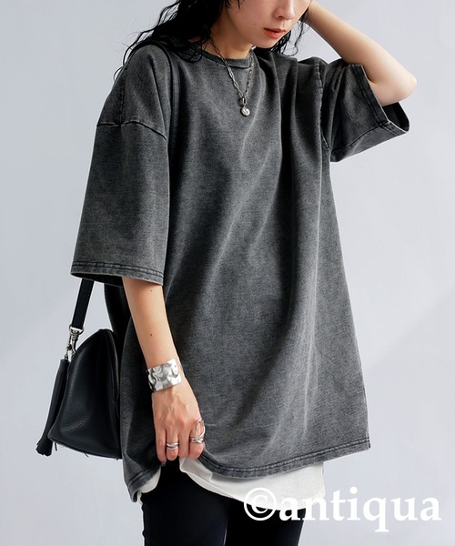antiqua（アンティカ） antiqua tシャツ 半袖 デニムライクトップス