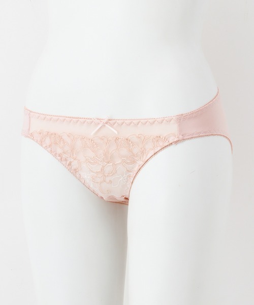 Honeys（ハニーズ） ブラジャー ショーツセット 花刺繍チュールブラ