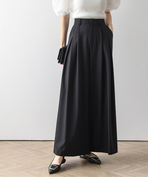 Lajour パンツ 日本製タックワイドパンツ レディース : ZOZOTOWN Yahoo