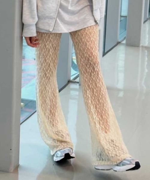 パンツ lace sheer flare pants レディース : ZOZOTOWN Yahoo!店