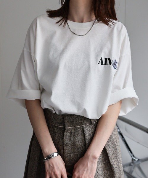 tシャツ 「ユニセックス」フラワー刺繍Tシャツ/半袖/カットソー レディース メンズ | CREARE -LINO- | 06