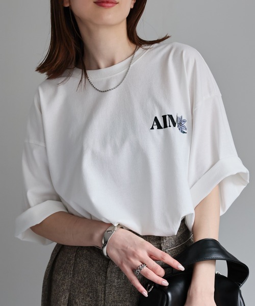 tシャツ 「ユニセックス」フラワー刺繍Tシャツ/半袖/カットソー レディース メンズ | CREARE -LINO- | 21