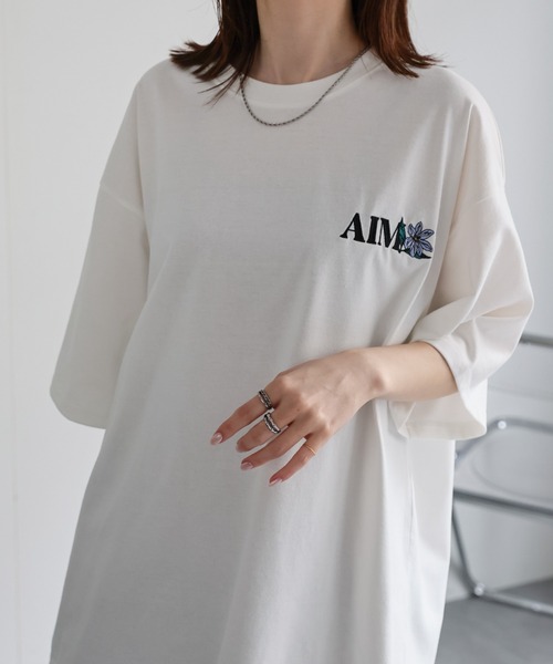 tシャツ 「ユニセックス」フラワー刺繍Tシャツ/半袖/カットソー レディース メンズ | CREARE -LINO- | 22