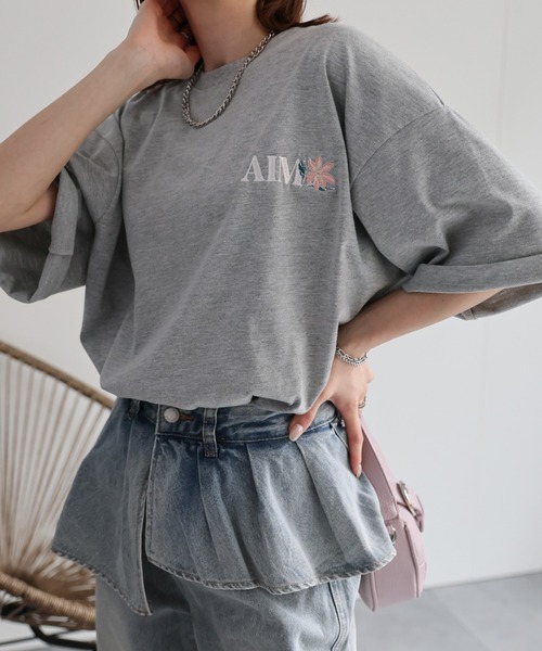 tシャツ 「ユニセックス」フラワー刺繍Tシャツ/半袖/カットソー レディース メンズ | CREARE -LINO- | 10