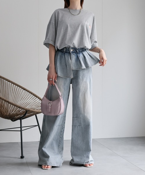 tシャツ 「ユニセックス」フラワー刺繍Tシャツ/半袖/カットソー レディース メンズ | CREARE -LINO- | 09