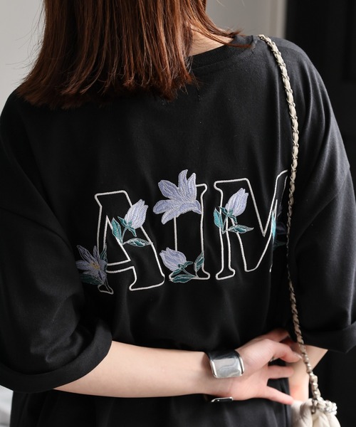 tシャツ 「ユニセックス」フラワー刺繍Tシャツ/半袖/カットソー レディース メンズ | CREARE -LINO- | 13