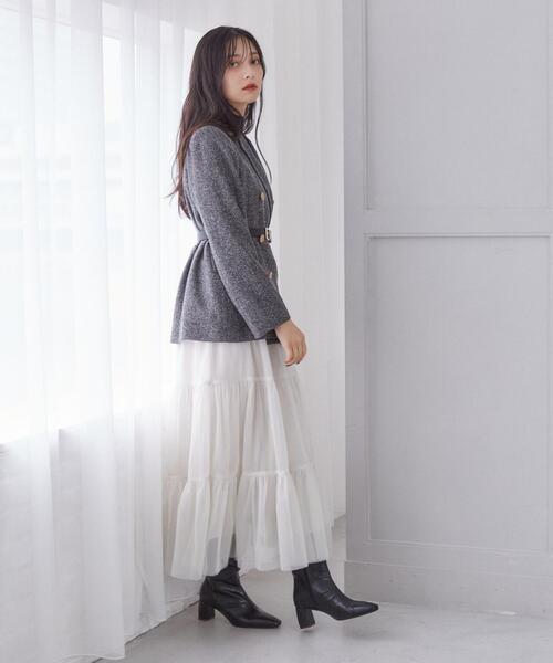 新品タグ付き⭐︎重ねラメチュールティアードスカート PROPORTION BODY DRESSING スカート 重ねラメチュールティアード
