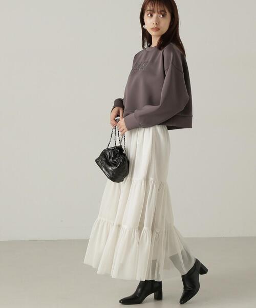 PROPORTION BODY DRESSING スカート 重ねラメチュールティアード