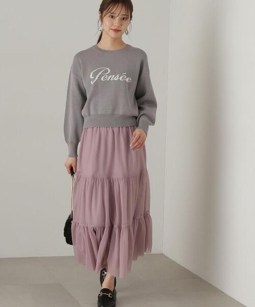 idealuce ♡シュークリームスカート PROPORTION BODY DRESSING スカート 重ねラメチュールティアード