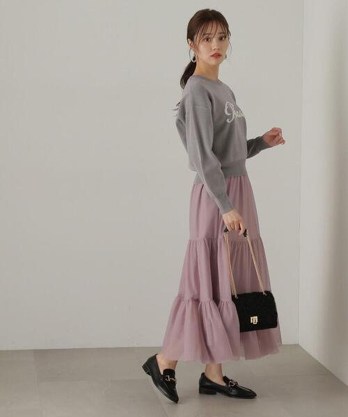 PROPORTION BODY DRESSING スカート 重ねラメチュールティアード