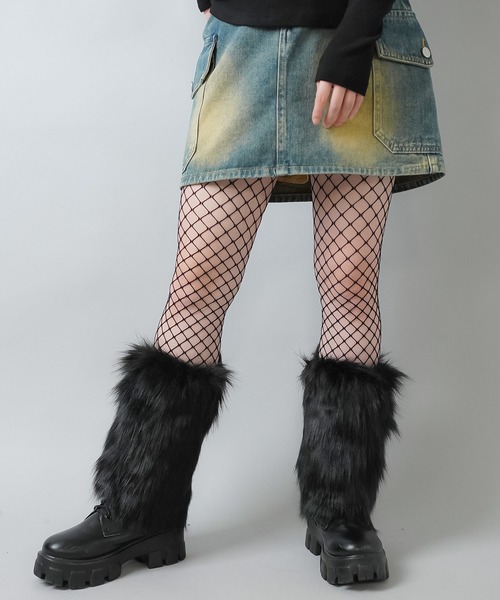 スティナ　ツイードレッグウォーマー　ライトグレー stina / tweed leg warmer / light gray