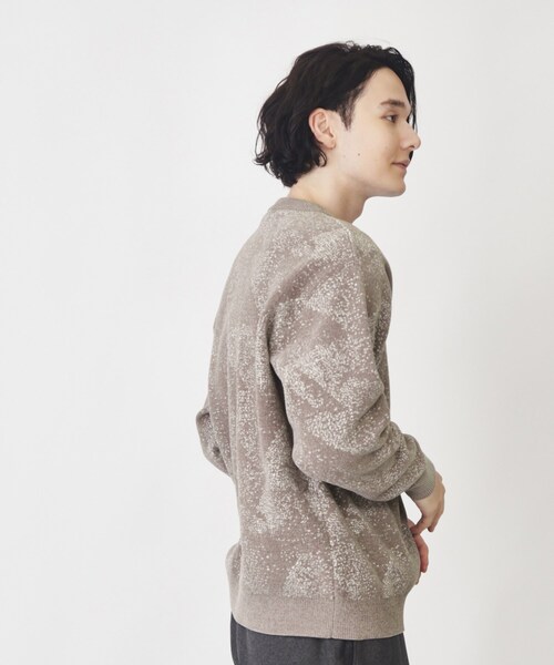 THE SHOP TK セーター ニット 総柄モールニットクルーネック ユニ