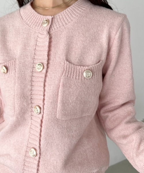 CLEA ニット セーター ゴールドボタンニットセットアップ レディース