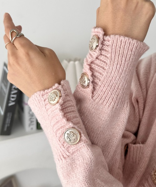 CLEA ニット セーター ゴールドボタンニットセットアップ レディース 