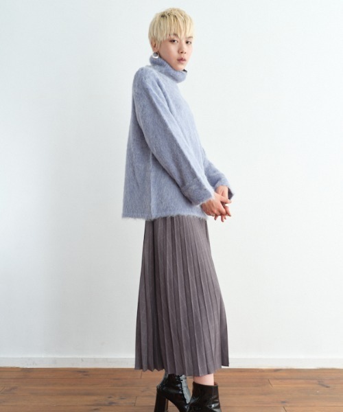 チャコールニットみゅー様 osharewalker（オシャレウォーカー） ニット Vネック レディース