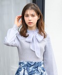 ニット セーター ボウタイビスチェドッキングニ...の詳細画像1