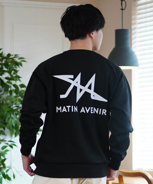 マタンアヴニール 長袖 トレーナー S ブラック系 MATINAVENIR メンズ MATIN AVENIR（マタンアヴニール） トレーナー スウェット トレーナー
