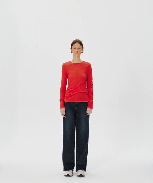tシャツ KUME/クメ Basic Tencel Layering T-shirt ロングスリーブ Ｔシャツ レディース KUME tシャツ KUME/クメ Basic Tencel Layering T-shirt ロング