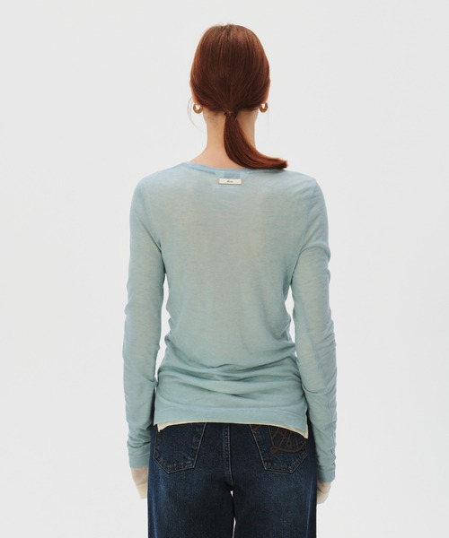 tシャツ KUME/クメ Basic Tencel Layering T-shirt ロングスリーブ Ｔシャツ レディース KUME tシャツ KUME/クメ Basic Tencel Layering T-shirt ロング