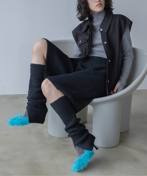 パンツ スリット2wayリブニットパンツ レディース : ZOZOTOWN