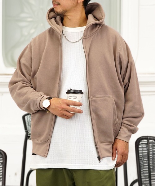 モーティブ 裏起毛 ボウリングパーカー ジップアップ (サイズM) BURNER（バーナー） パーカー 「GROOVY STORE」ZIPパーカー 裏起毛