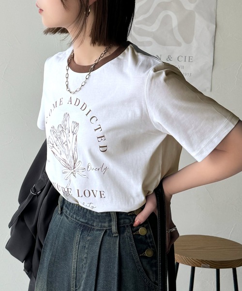 tシャツ FONTLAB フリンジロゴシルケットTシャツ レディース 15号(3L) FONTLAB フリンジロゴシルケットTシャツ 33642412