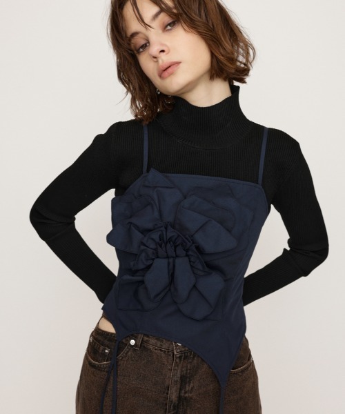 キャミソール FLOWER MOTIF BUSTIER フラワー モチーフ ビスチェ