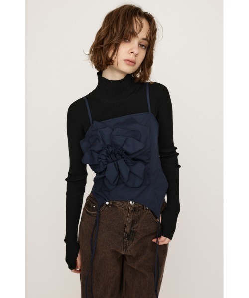 キャミソール FLOWER MOTIF BUSTIER フラワー モチーフ ビスチェ SLY キャミソール FLOWER MOTIF BUSTIER フラワー モチーフ