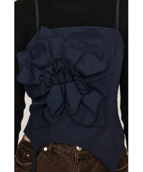 キャミソール FLOWER MOTIF BUSTIER フラワー モチーフ ビスチェ SLY キャミソール FLOWER MOTIF BUSTIER フラワー モチーフ