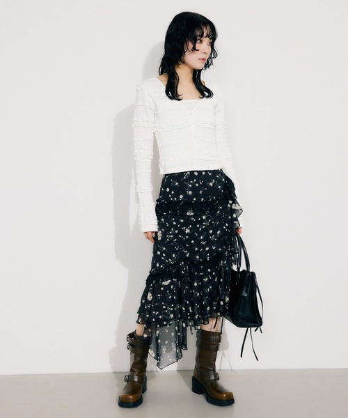 SLY（スライ） キャミソール FLOWER MOTIF BUSTIER フラワー モチーフ