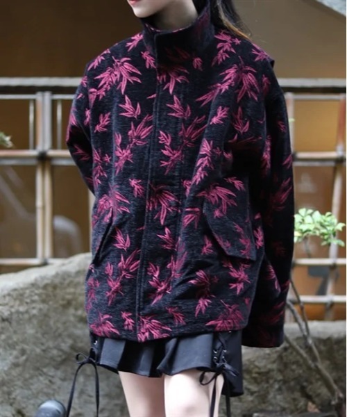 AXESーX ブルゾン アウター 竹林ジャガードブルゾン メンズ : ZOZOTOWN