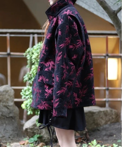 魅力の AXESーX メンズ 竹林ジャガードブルゾン アウター ブルゾン ジャケット・アウター