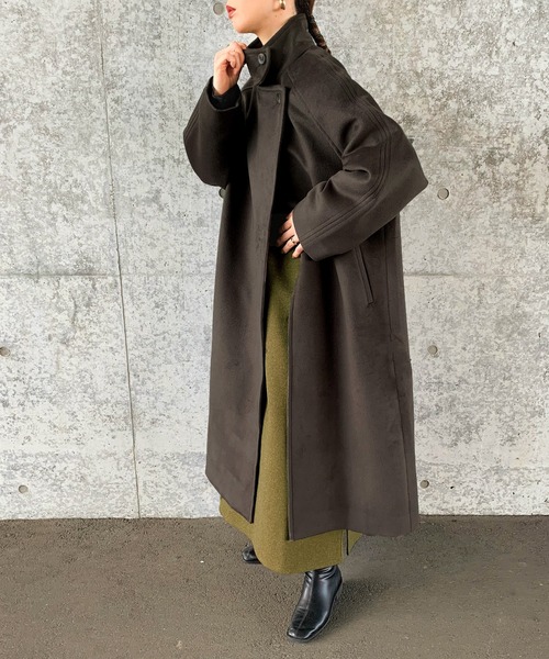 WILD LIFE TAILOR ブラウン ハイネックコート WILD LIFE TAILOR ブラウン ハイネックコート Life ファッション WILD