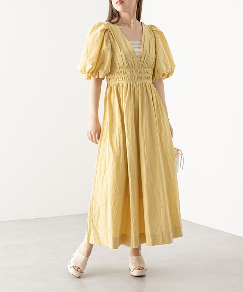 【専用出品】140 ❤︎新品未使用❤︎ ワンピース 黄色 定価18000円程度 Chico 「Chico」 半袖ワンピース FREE イエロー レディース