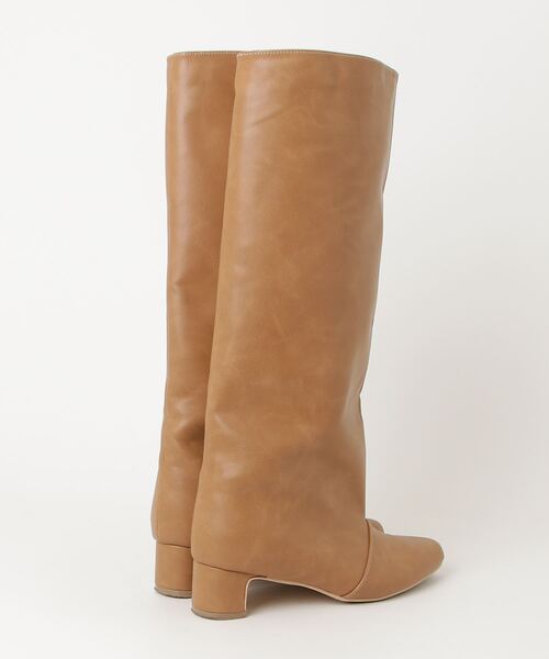「SESTO」 ロングブーツ L ベージュ レディース_画像2